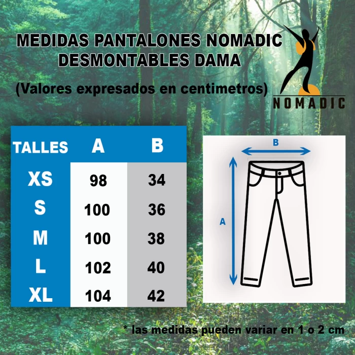 pantalón trekking mujer nomadic ripstop desmontable anti